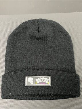 Reason Black Beanie with Logo Patch #1247